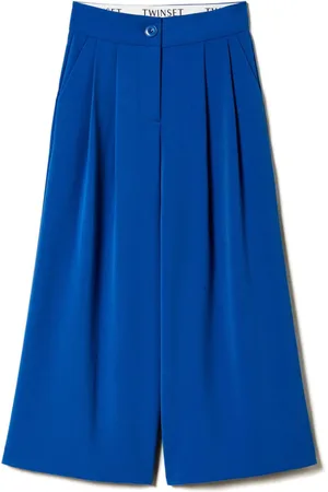 Twin-Set Flannel palazzo trousers