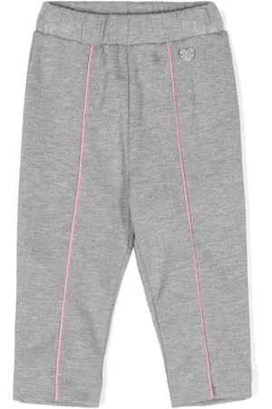 MONNALISA Piped-trim detail jersey leggings