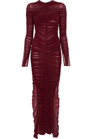 MUGLER Ruched maxi dress