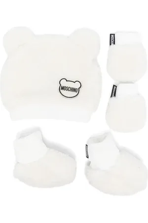 Moschino Faux-shearling hat set