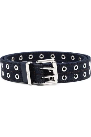 Ganni Double eyelet denim belt