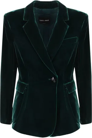 Giorgio Armani Single-breasted velvet blazer