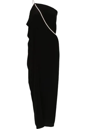 Moschino Faux-pearl chain maxi dress