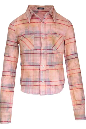 R13 Check-print shirt