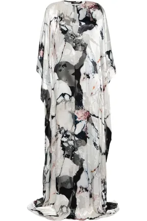 Roberto Cavalli Marble-pattern kaftan