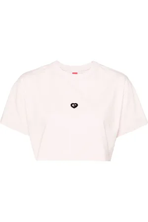Ground Zero Logo-appliqué cropped T-shirt