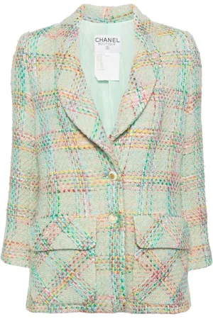 CHANEL 1990s single-breasted tweed jacket