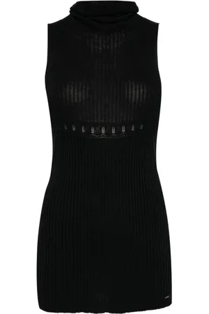 CHANEL 2003s ribbed-knit sleeveless top