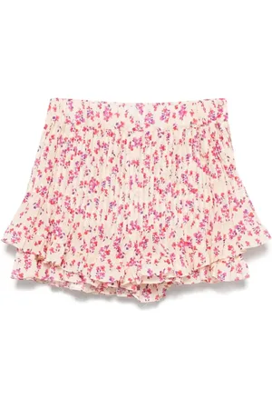 PNK Printed pleated shorts