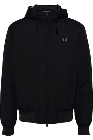 Fred Perry Logo-embroidered zip-up jacket