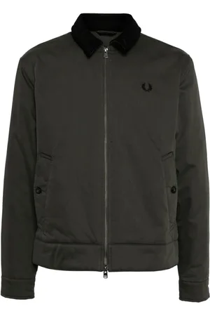 Fred Perry Logo-embroidered zip-up bomber jacket
