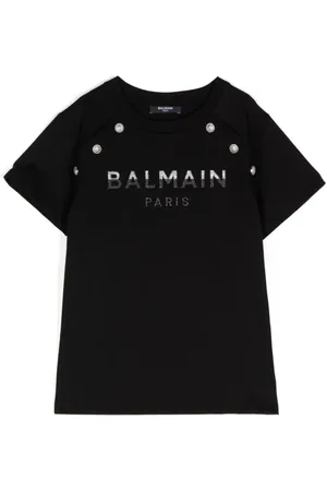 Balmain Glitter logo-detail T-shirt