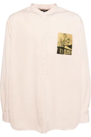 UNDERCOVER Graphic-print striped shirt