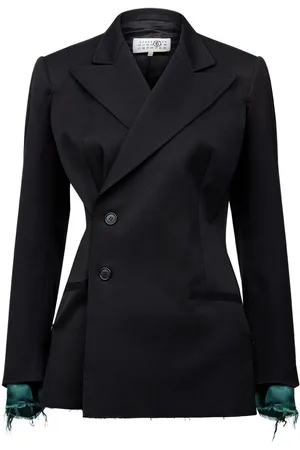 Maison Margiela Logo-patch twill blazer