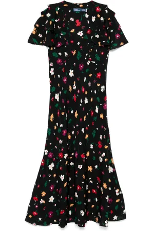 Ralph Lauren Floral-print silk dress