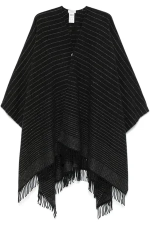PESERICO SIGN Pinstriped poncho