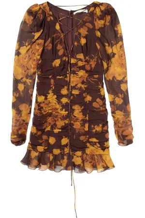 Alessandra Rich Floral-print silk mini dress