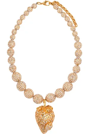 Balmain Strawberry rhinestone necklace
