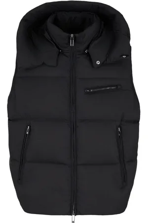 Emporio Armani Hooded zip-front down vest