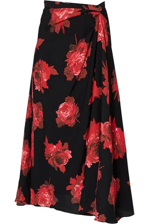 Erdem Draped midi skirt