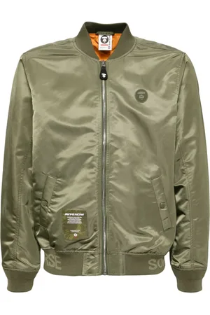 A Bathing Ape Logo-patch bomber jacket