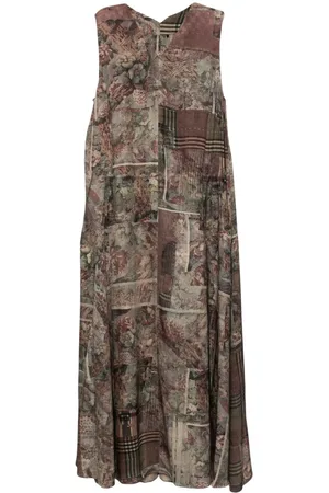 ZIGGY CHEN Abstract-print midi dress