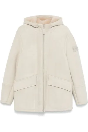 Stone Island Hooded suede jacket