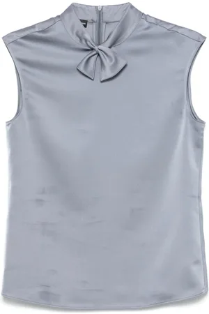 Emporio Armani Bow-collar satin blouse