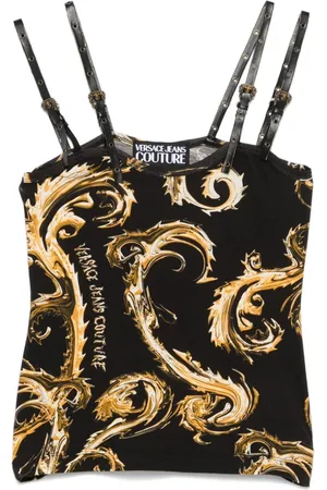VERSACE Chromo Couture-print top