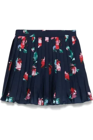 Mimisol Rose-print pleated skirt