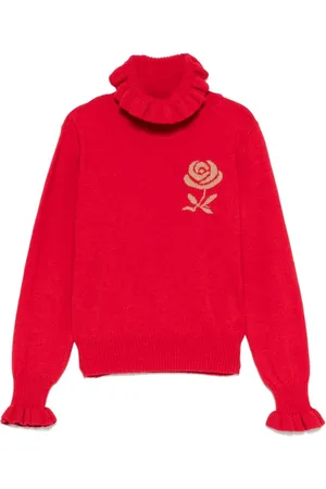 Mimisol Jacquard-rose sweater