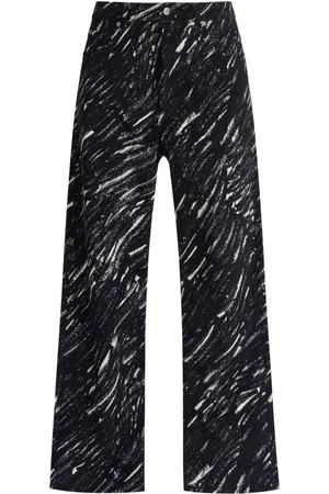 Marni Flocked wide-leg jeans