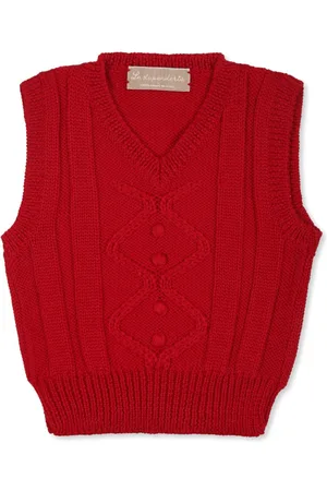 LA STUPENDERIA Cable-knit wool vest