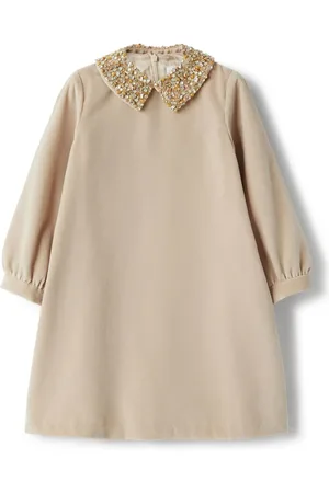 Il gufo Jewelled collar dress