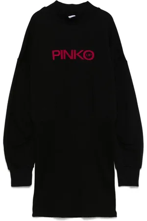 Pinko Flocked-logo dress