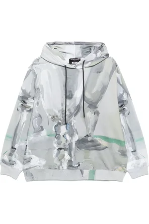 Msgm Hand paint-print hoodie