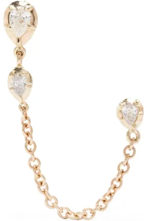 JACQUIE AICHE 14kt yellow Sophia diamond chain earring