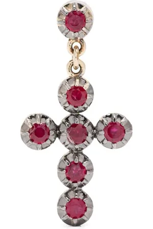 JACQUIE AICHE 14kt yellow ruby earrings