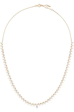 PERSÉE 18kt yellow Triangle diamond tennis necklace