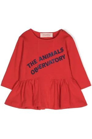The Animals Observatory Wildebeest logo-print dress