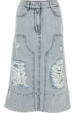 Givenchy Ripped detailing denim skirt