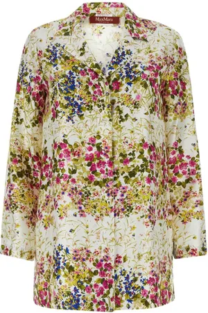 Max Mara Campale printed satin shirt