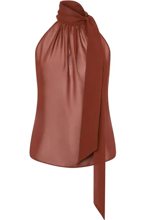 Serafini Halterneck semi-sheer blouse
