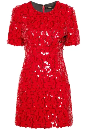 Maje Floral-print sequinned mini dress