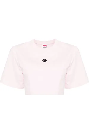 Ground Zero Logo-embroidered cropped T-shirt