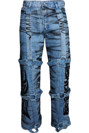 Who Decides War Winged Logo Bondage jeans