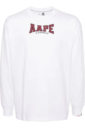 A Bathing Ape Logo-print long-sleeved T-shirt