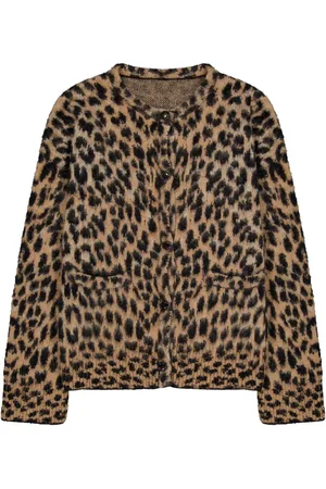 LANEUS Animal print cardigan