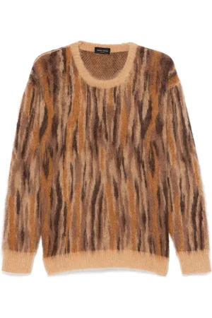 Roberto Collina Animalier-jacquard sweater