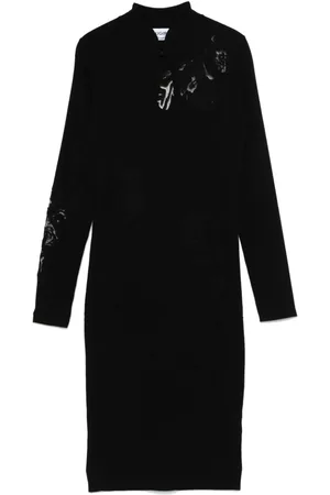 Blugirl Floral-appliqué midi dress
